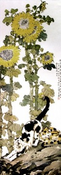  blumen galerie - Xu Beihong Sonnenblumen alte China Tinte